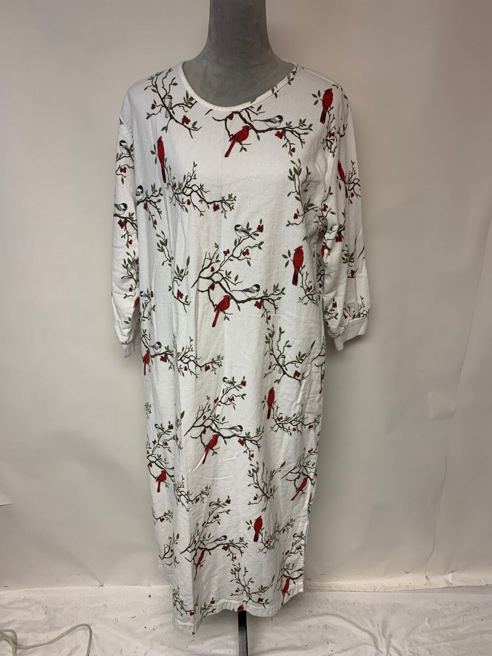 The Vermont Country Store Night Shirt Loungewear Sleepwear Cardinal SZ XL